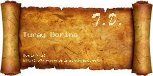 Turay Dorina névjegykártya